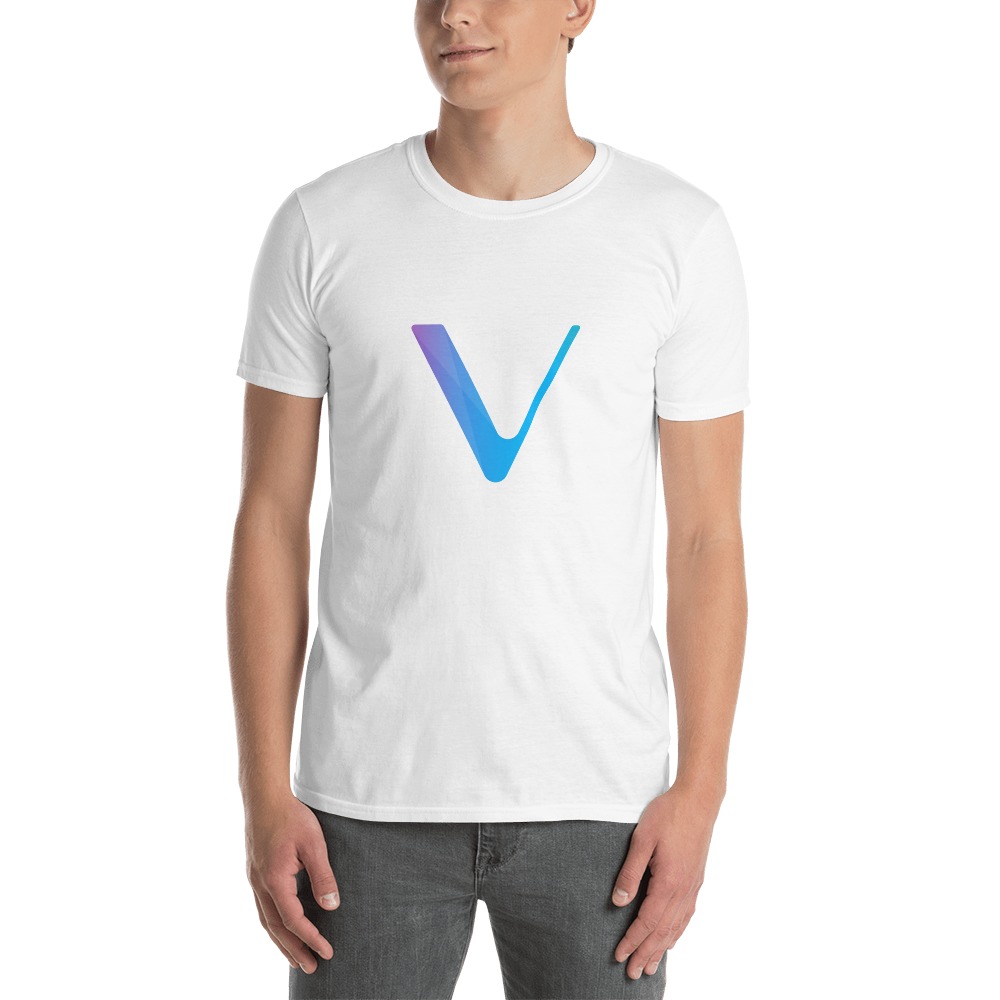 White 'V-Emblem Chain' t-shirt